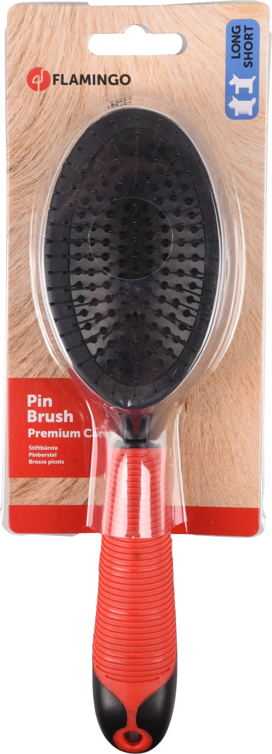 Flamingo Pinborstel Met Handvat Groot 4 Flamingo Pinborstel Met Handvat Groot - Afbeelding 2